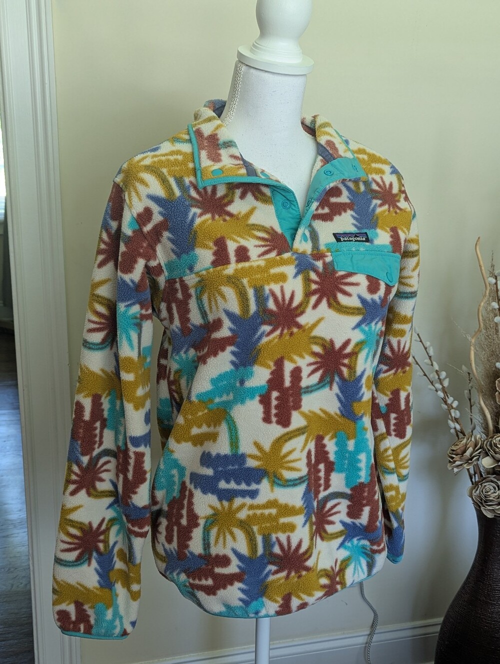 Patagonia Lightweight Synchilla Snap T Women's Small Fresh Teal Tree Connection
